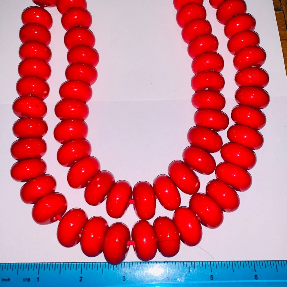 Red Statement Necklace - image 2